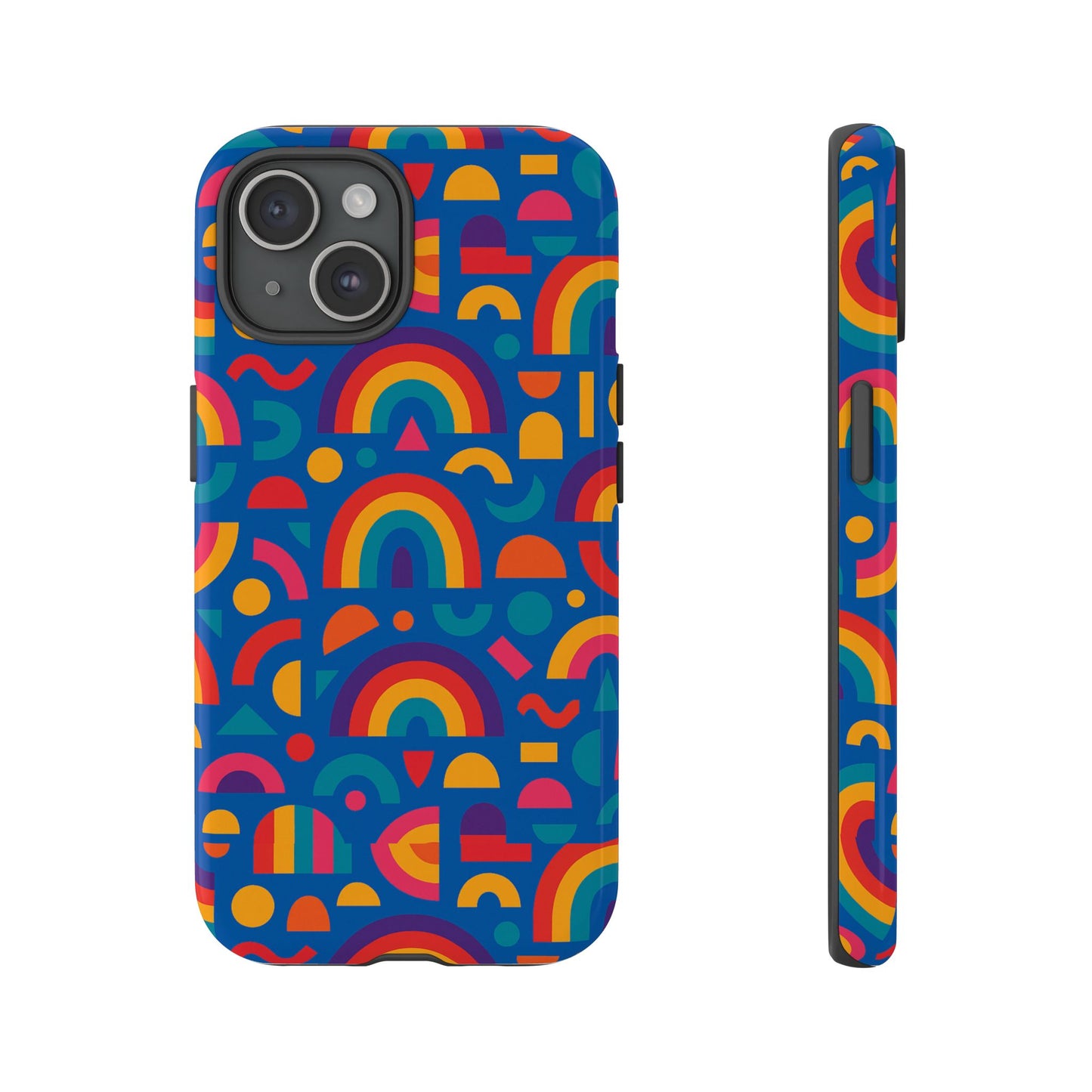 rainbow 3d wrap protective phone case stylish accessory for adults and teens compatible with iphone 13, 14, 15 & 16 – all models including pro, pro max & plus