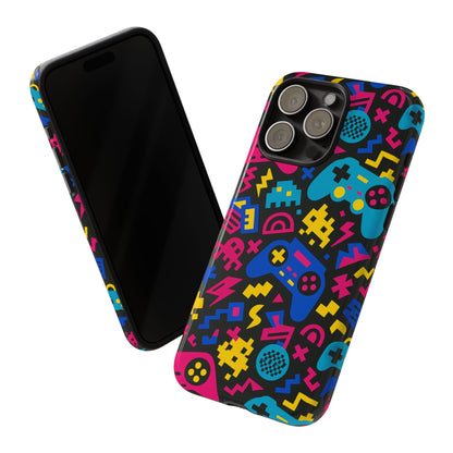 Vibrant Retro Gaming Phone Case with 3D Design for Stylish Protection Compatible with iPhone 13, 14, 15 & 16 – all models including Pro, Pro Max & Plus