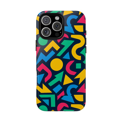 Vibrant 3D Geometric Print Phone Case for Men and Women – Stylish Protection with Multicolour Design, Compatible with iPhone 13, 14, 15 & 16 – All Models Including Pro, Pro Max & Plus