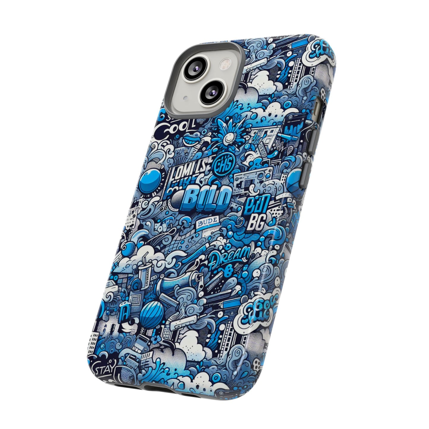 blue pattern image 5 phone case for smartphones retro anime comic style shock absorption durable tpu protective cover