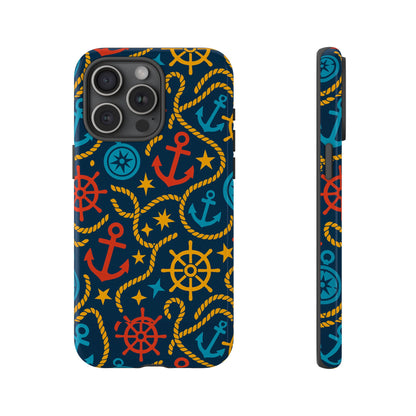 Nautical Multicolor Phone Case with 3D Wrap Design for Stylish Protection Compatible with iPhone 13, 14, 15 & 16 – all models including Pro, Pro Max & Plus