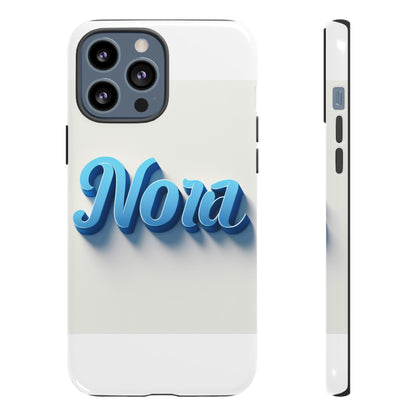 Vibrant 3D Text Phone Case in Blue with Retro Design – Stylish Protection for Smartphones, Compatible with iPhone 13, 14, 15 & 16 – All Models Including Pro, Pro Max & Plus