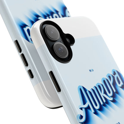 Protective Phone Case with Retro Typography Design in Blue for Stylish Protection, Compatible with iPhone 13, 14, 15 & 16 – all models including Pro, Pro Max & Plus
