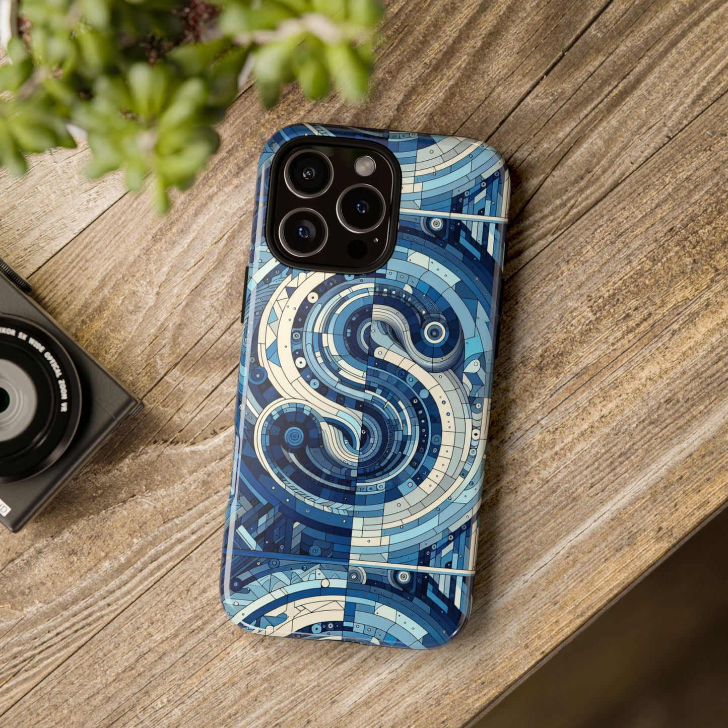 blue alphabet s phone case for samsung and iphone shockproof protective cover with 3d wrap design and vibrant print
