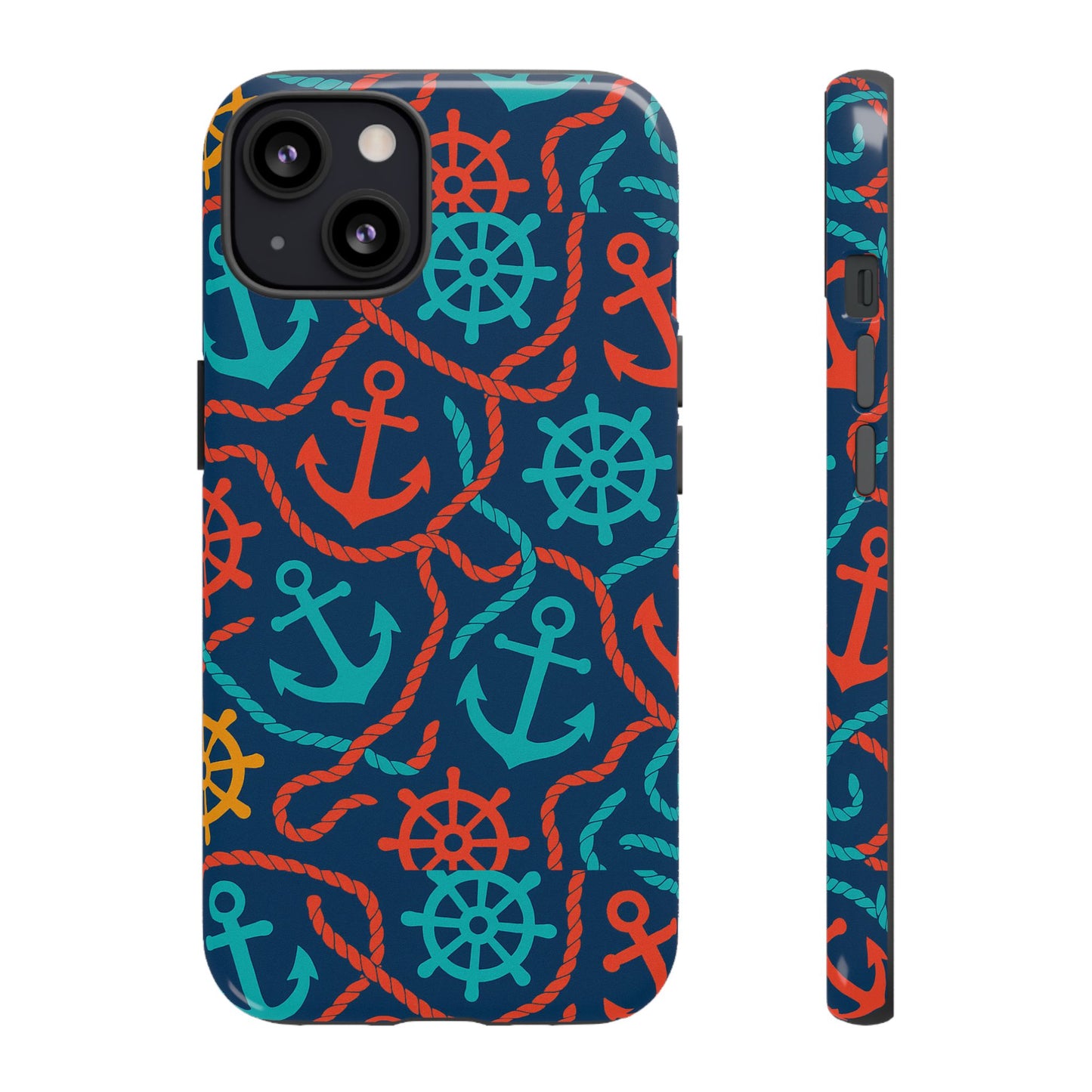 nautical multicolour 3d wrap protective phone case for unique style and robust protection compatible with iphone 13, 14, 15 & 16 – all models including pro, pro max & plus