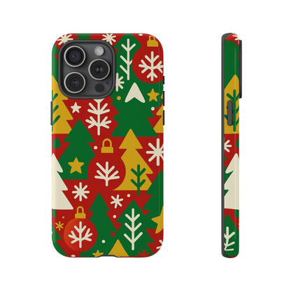 Multicolour Christmas Tree 3D Wrap Phone Case - Fun Festive Holiday Design for Unique Accessories Compatible with iPhone 13, 14, 15 & 16 - all models including Pro, Pro Max & Plus