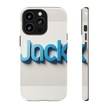 Name Jack Blue Anime Comic Style 3D Wrap Protective Phone Case for Men Women Shock Absorption Durable TPU Cover
