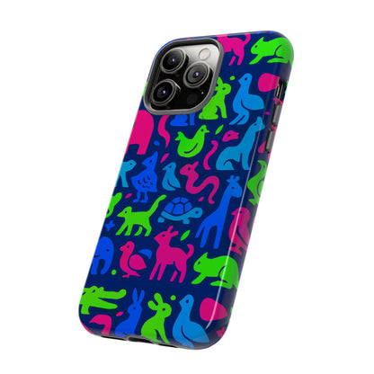 Vibrant Animal Print Phone Case with 3D Design for Stylish Protection Compatible with iPhone 13, 14, 15 & 16 – all models including Pro, Pro Max & Plus