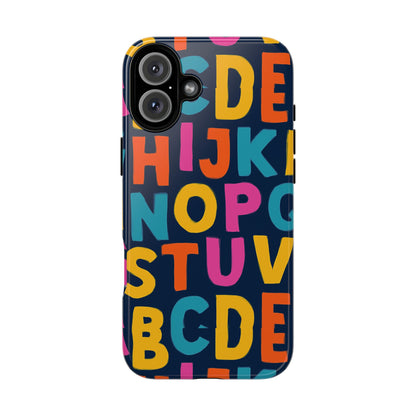 Multicolour Alphabet 3D Wrap Protective Phone Case for Unique Style and Playful Expression Compatible with iPhone 13, 14, 15 & 16 – All Models Including Pro, Pro Max & Plus