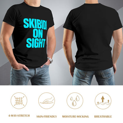 Men's T-Shirt 100% Cotton Skibidi on Sight Graphic Tee for Casual Wear, Comfortable and Stylish Design, Ideal for Fitness, Outings, or Relaxing, Easy Care and Durable Construction