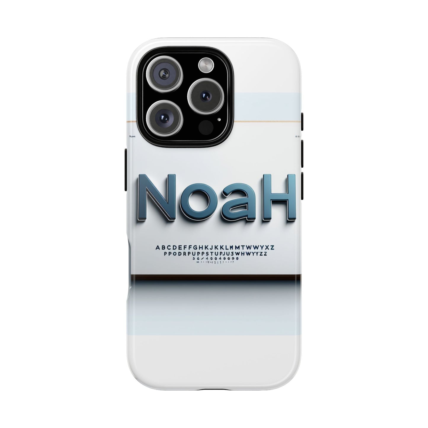 stylish 3d text phone case with modern design in blue – trendy protection for individuals – compatible with iphone 13, 14, 15 & 16 – all models including pro, pro max & plus