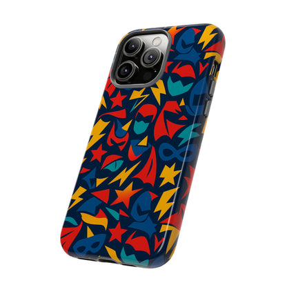 Vibrant Superhero Protective Phone Case with 3D Wrap Design – Stylish Unisex Protection for Smartphones Compatible with iPhone 13, 14, 15 & 16 – All Models Including Pro, Pro Max & Plus