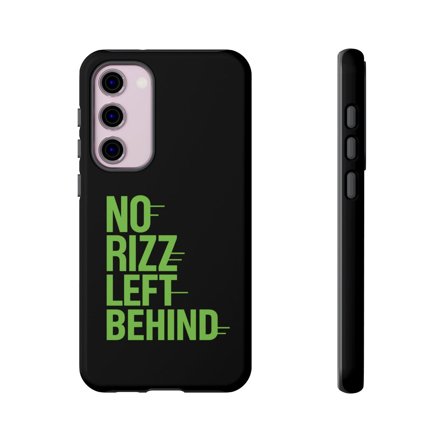 tough phone case - no rizz left behind, durable protection, shock absorbent, stylish design, perfect gift for adults, supports wireless charging, uv protected, lightweight accessory