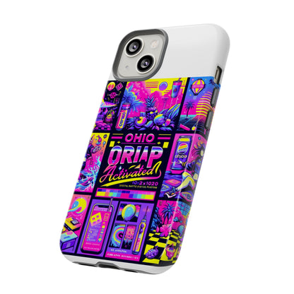 Ohio Drip Activated Protective Phone Case with 3D Wrap Design, UV Protection, Durable TPU Silicone Liner, Ideal Gift for Tech Enthusiasts and Anime Lovers
