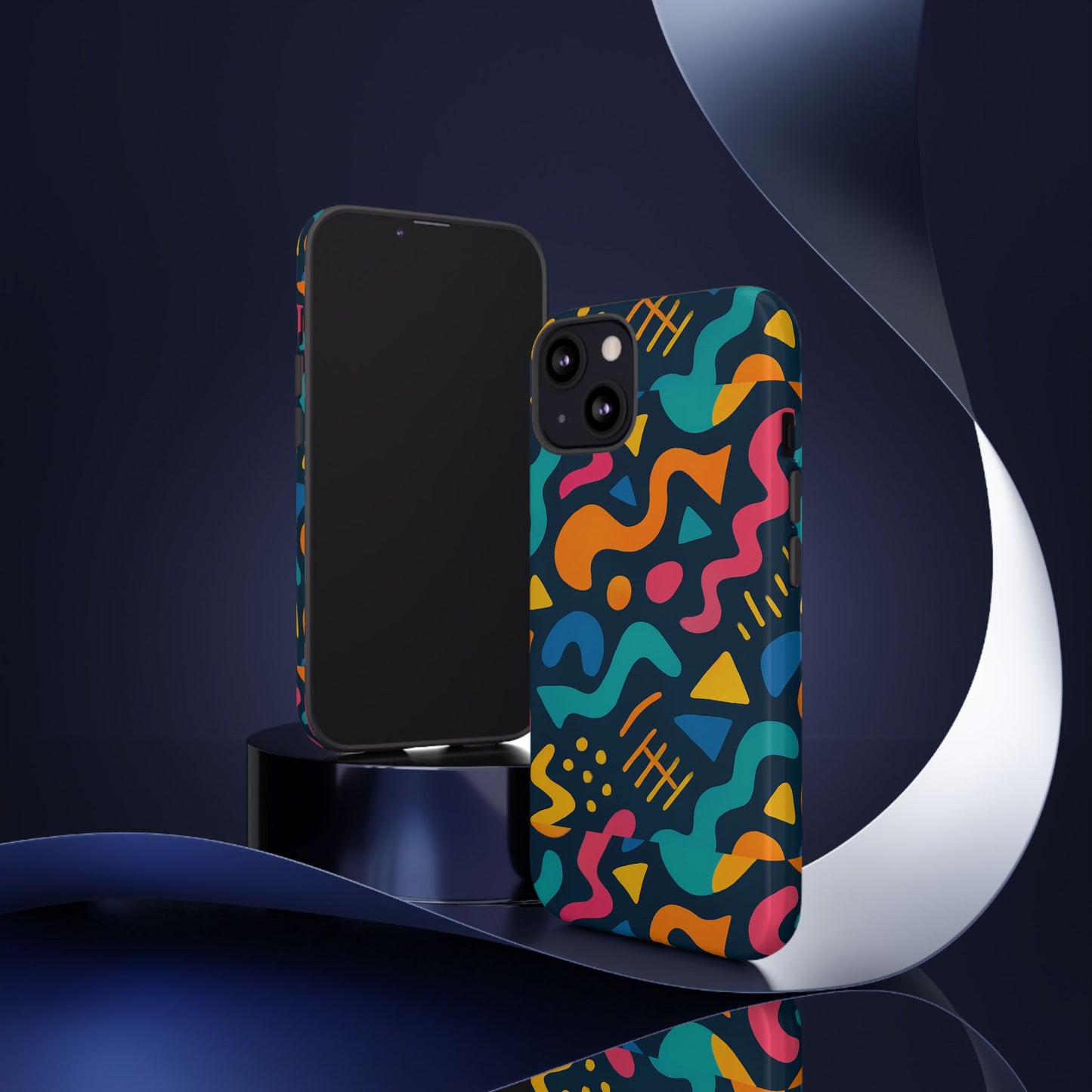 vibrant abstract protective phone case with bold 3d design for unique expression and stylish protection compatible with iphone 13, 14, 15 & 16 – all models including pro, pro max & plus