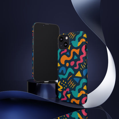 Vibrant Abstract Protective Phone Case with Bold 3D Design for Unique Expression and Stylish Protection Compatible with iPhone 13, 14, 15 & 16 – all models including Pro, Pro Max & Plus