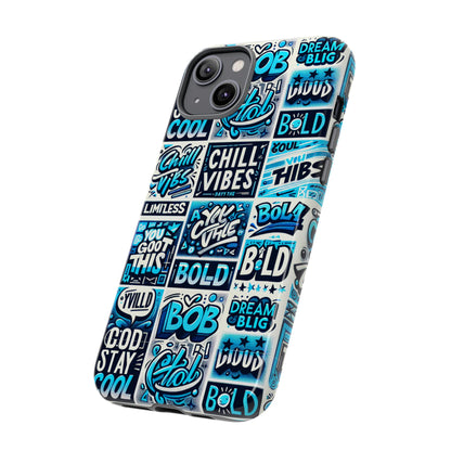 Blue Pattern Image 8 Vibrant 3D Wrap Phone Case for Men Women Shock Absorbing Durable Silicone Cover with UV Protection