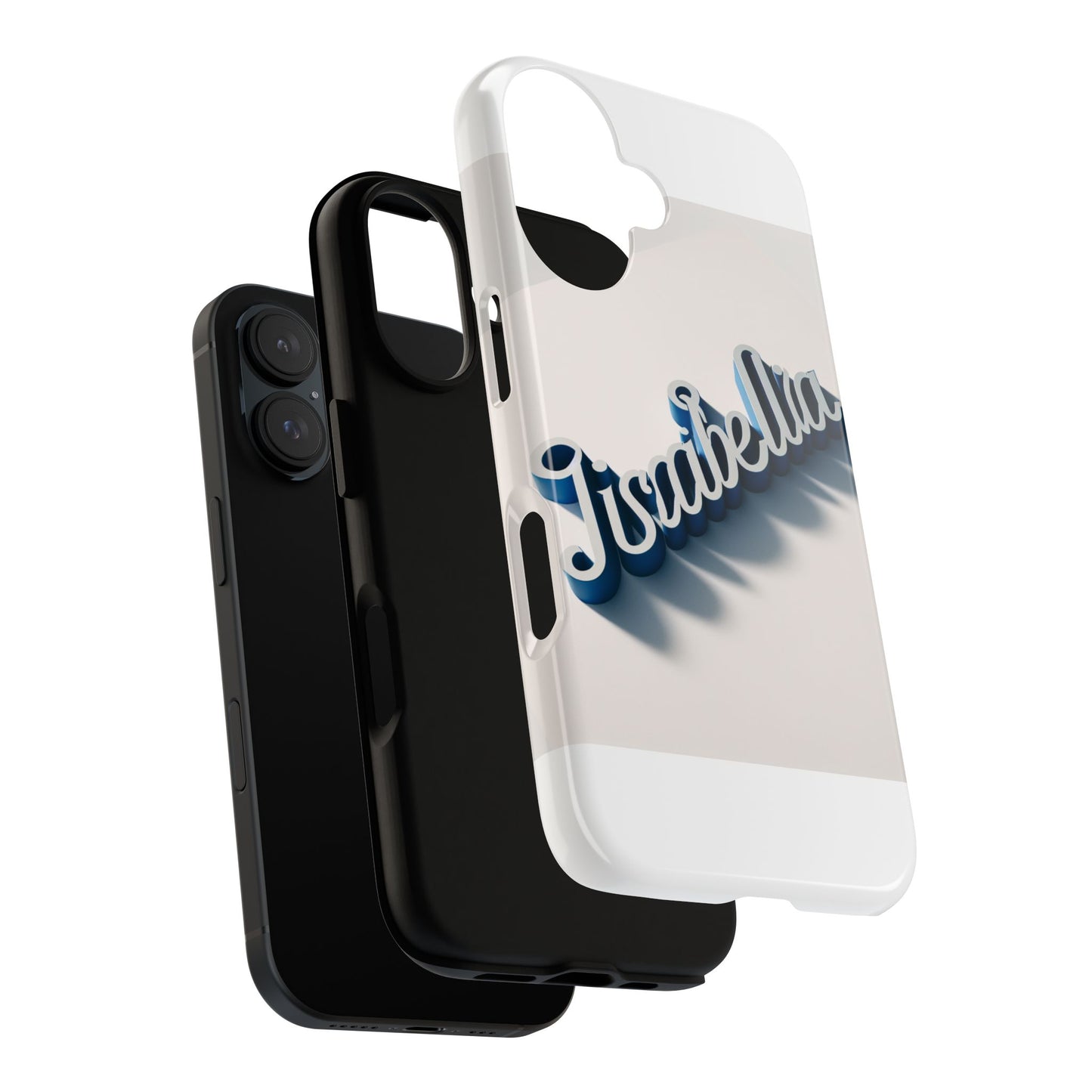vibrant 3d alphabet design protective phone case in blue for unique style and self-expression compatible with iphone 13, 14, 15 & 16 – all models including pro, pro max & plus