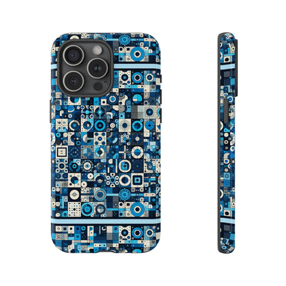 Blue Alphabet Letter P Phone Case with 3D Wrap Design Shockproof Durable TPU Cover for Smartphone Protection and Fashion