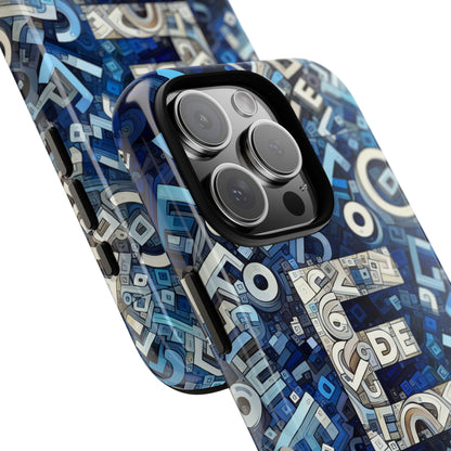 Blue Alphabet E Phone Case with 3D Wrap Design for Stylish Protection and Personalised Tech Accessory for Men and Women