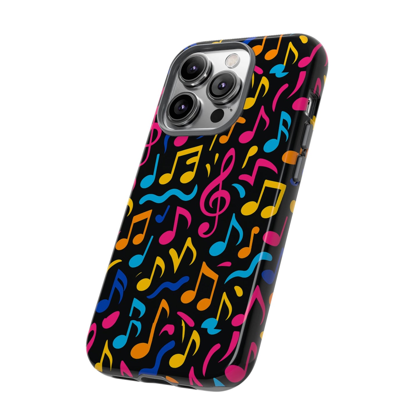 vibrant music themed phone case with colourful 3d design – stylish protection for music lovers – compatible with iphone 13, 14, 15 & 16 – all models including pro, pro max & plus