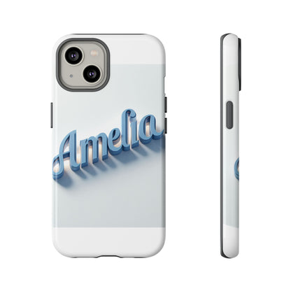 Vibrant 3D Lettering Phone Case in Blue for Self-Expression and Style Compatible with iPhone 13, 14, 15 & 16 – all models including Pro, Pro Max & Plus