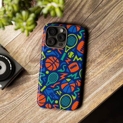 Vibrant 3D Sports Pattern Protective Phone Case for Unisex – Colourful Accessory for Stylish Protection Compatible with iPhone 13, 14, 15 & 16 – All Models Including Pro, Pro Max & Plus