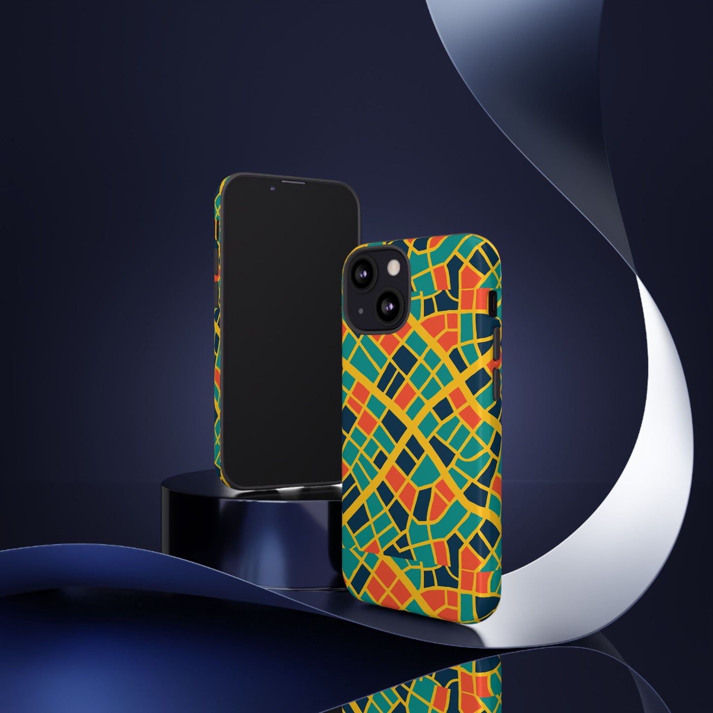 multicolour geometric 3d wrap protective phone case stylish accessory for men and women vibrant design ideal for unique expression compatible with iphone 13, 14, 15 & 16 – all models including pro, pro max & plus
