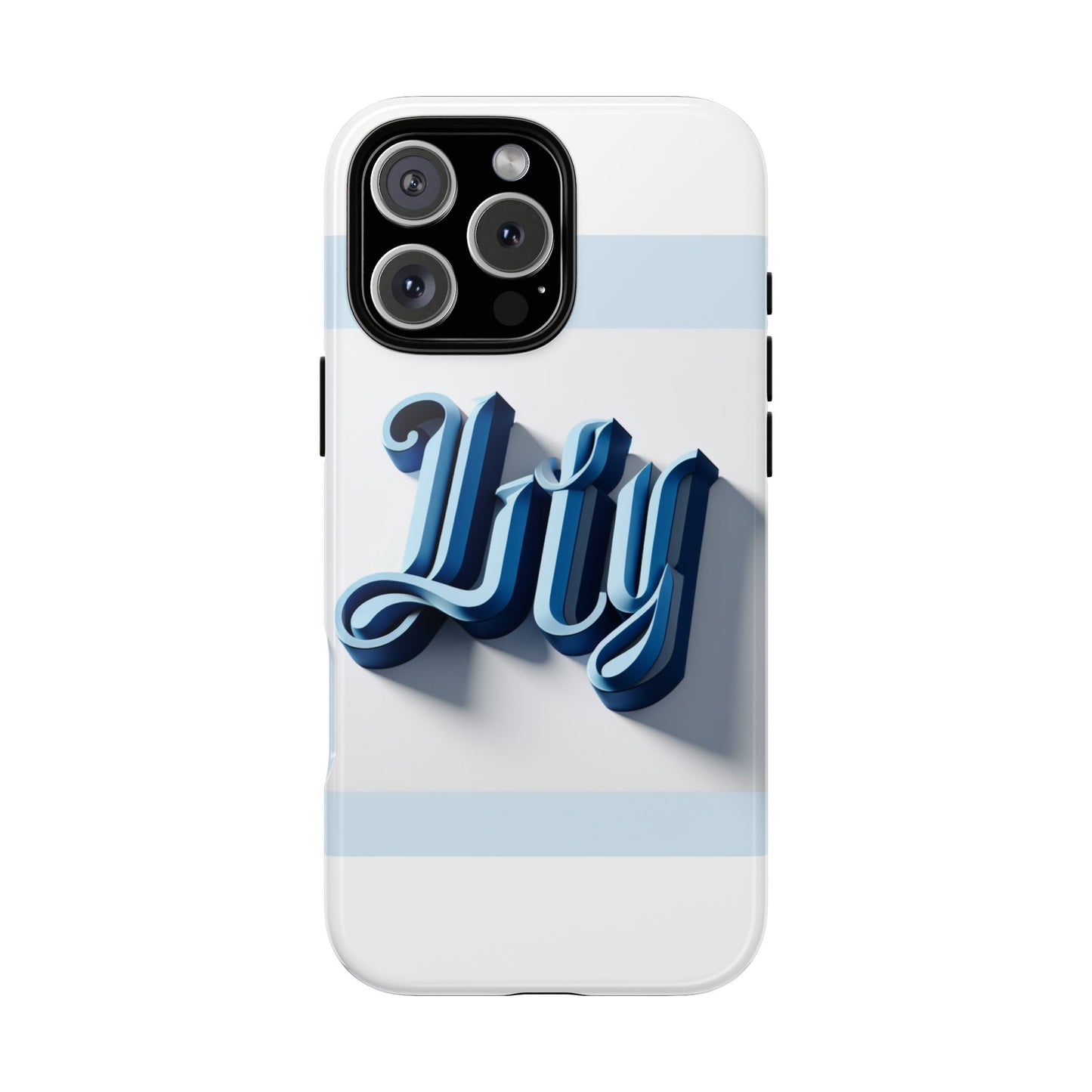 vibrant 3d blue alphabet protective phone case stylish accessory for creative individuals compatible with iphone 13, 14, 15 & 16 – all models including pro, pro max & plus