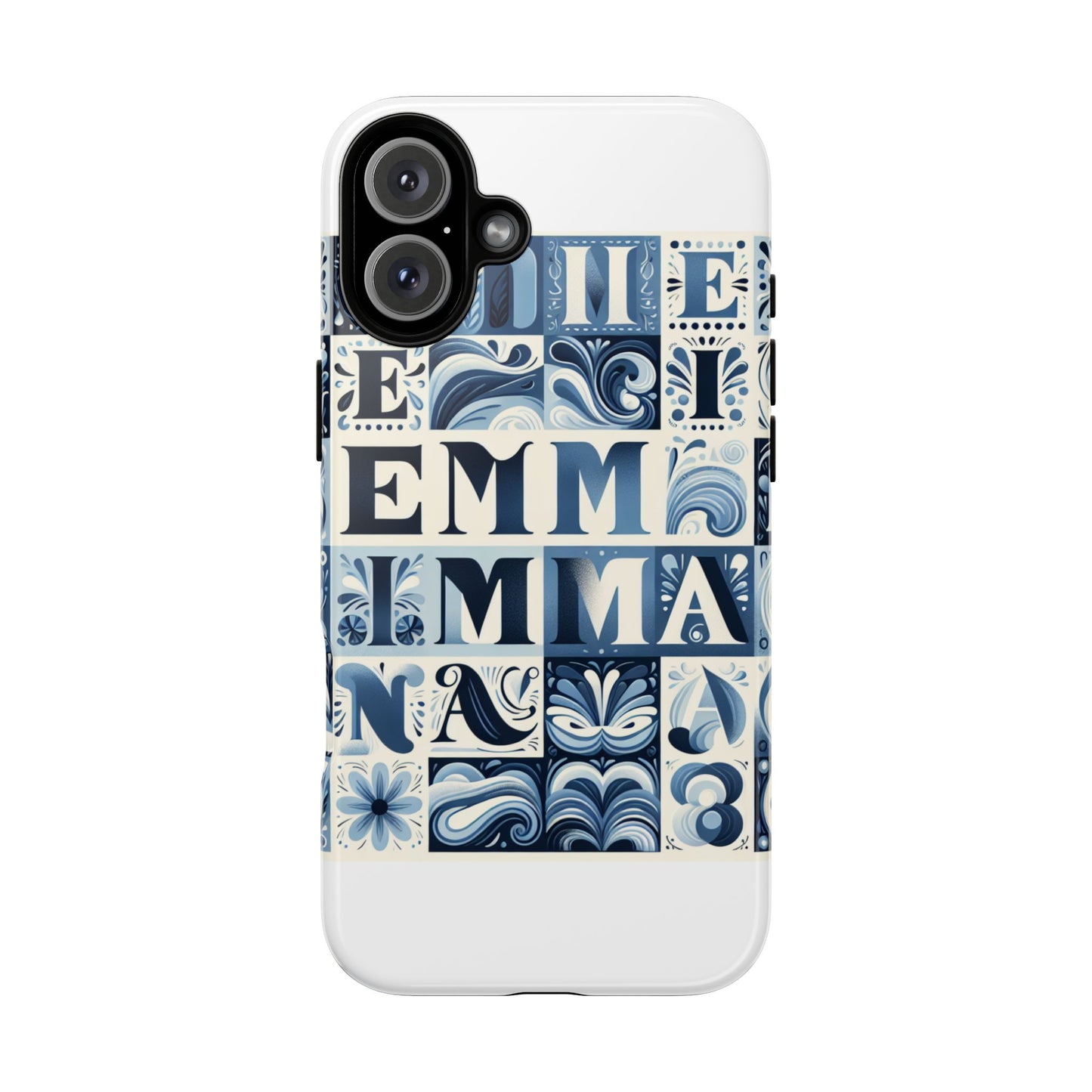 vibrant 3d alphabet design protective phone case in blue for stylish smartphone accessories compatible with iphone 13, 14, 15 & 16 – all models including pro, pro max & plus