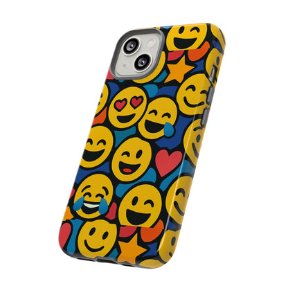 Multicolour Emoji Protective Phone Case with 3D Wrap Design Fun Accessory for Unisex Compatible with iPhone 13, 14, 15 & 16 – all models including Pro, Pro Max & Plus