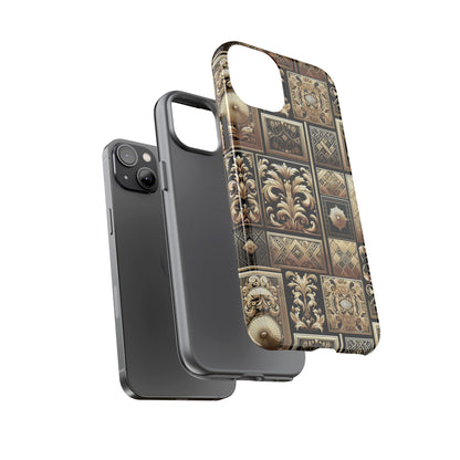 Pattern Image 4 Vibrant 3D Phone Case for Anime and Comic Fans with Baroque Gold Ornate Design Compatible with iPhone 13, 14, 15 & 16 – all models including Pro, Pro Max & Plus
