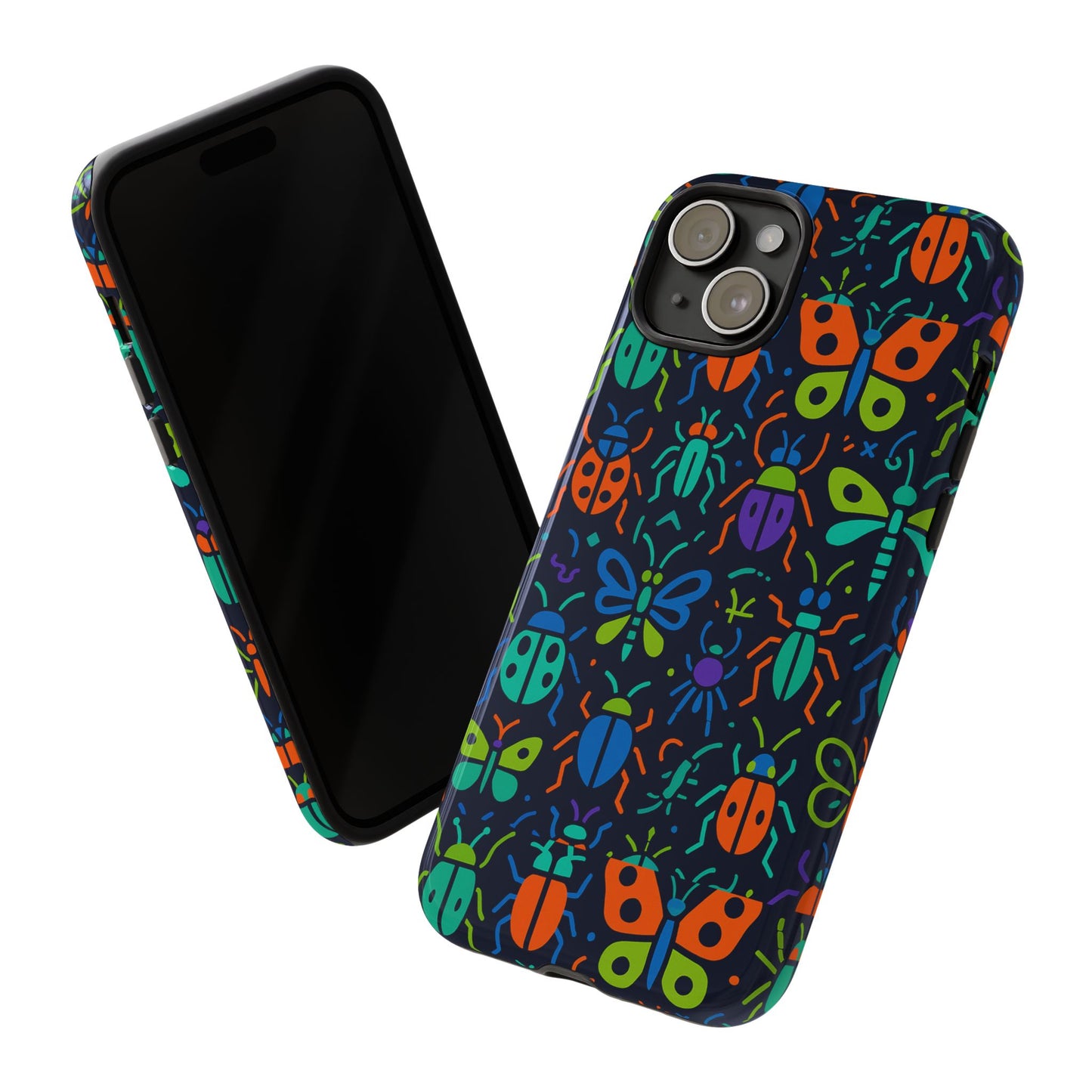 vibrant 3d insect phone case colourful stylish protective cover unique design for men and women compatible with iphone 13, 14, 15 & 16 – all models including pro, pro max & plus