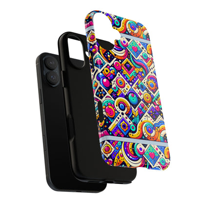 Pattern Image 6 Vibrant 3D Wrap Phone Case for Anime and Comic Fans - Colourful Abstract Design Compatible with iPhone 13, 14, 15 & 16 – all models including Pro, Pro Max & Plus