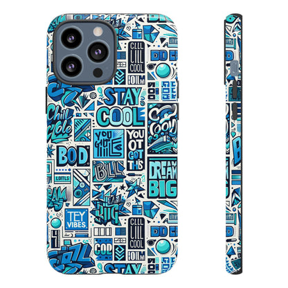 Blue Pattern Image 10 Phone Case for Men Women Shockproof Protective Cover with 3D Wrap Design and UV Protection