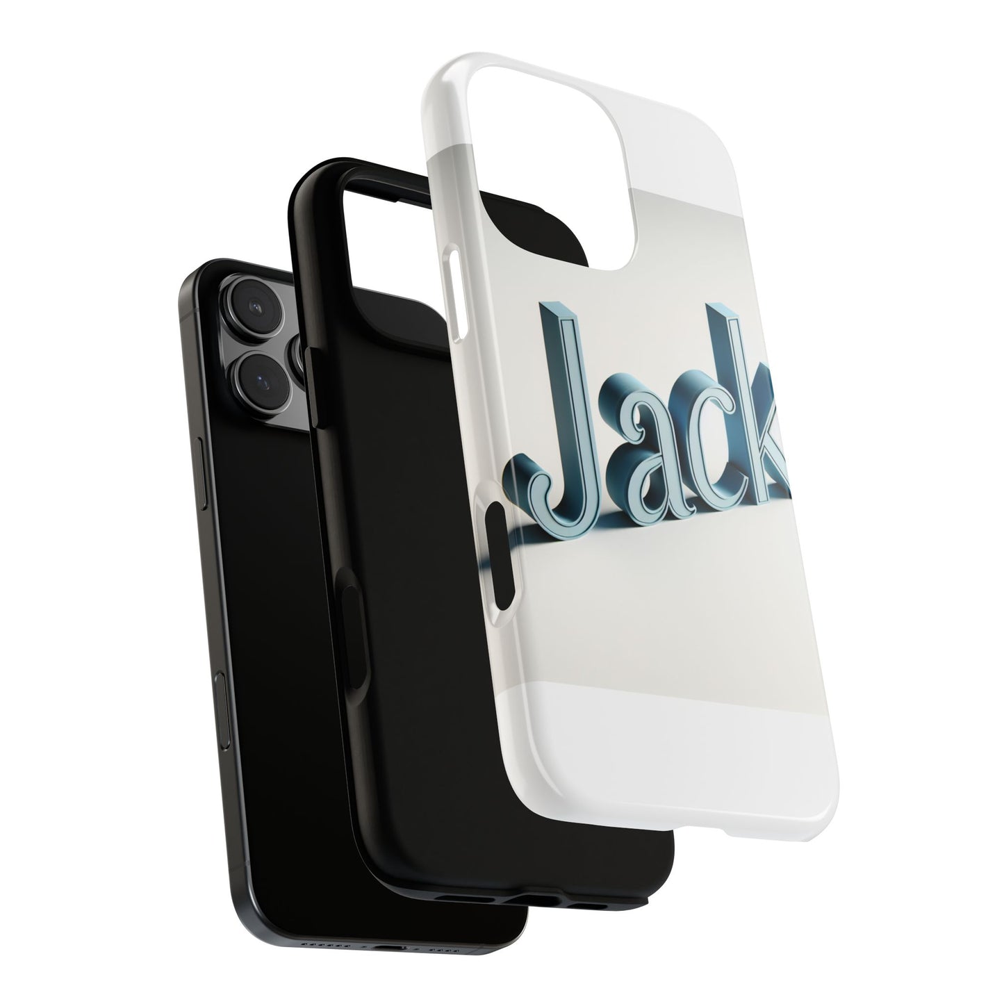 vibrant 3d text protective phone case in blue for unique self-expression – stylish protection compatible with iphone 13, 14, 15 & 16 – all models including pro, pro max & plus