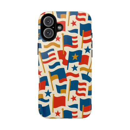 Multicolour Flag Print Protective Phone Case – Stylish Durable Design for Unique Self-Expression Compatible with iPhone 13, 14, 15 & 16 – all models including Pro, Pro Max & Plus