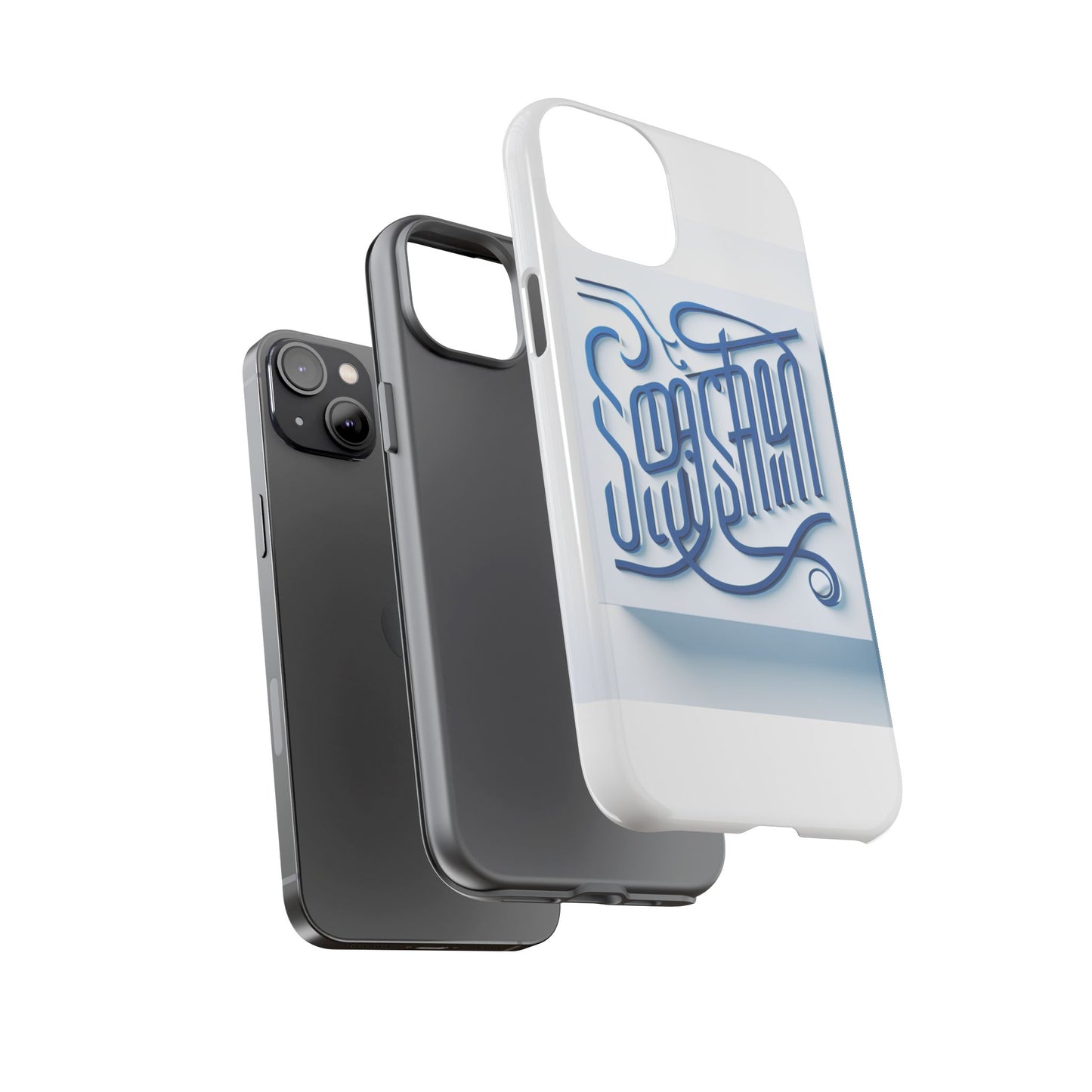 vibrant blue 3d alphabet phone case for stylish protection and unique expression compatible with iphone 13, 14, 15 & 16 – all models including pro, pro max & plus