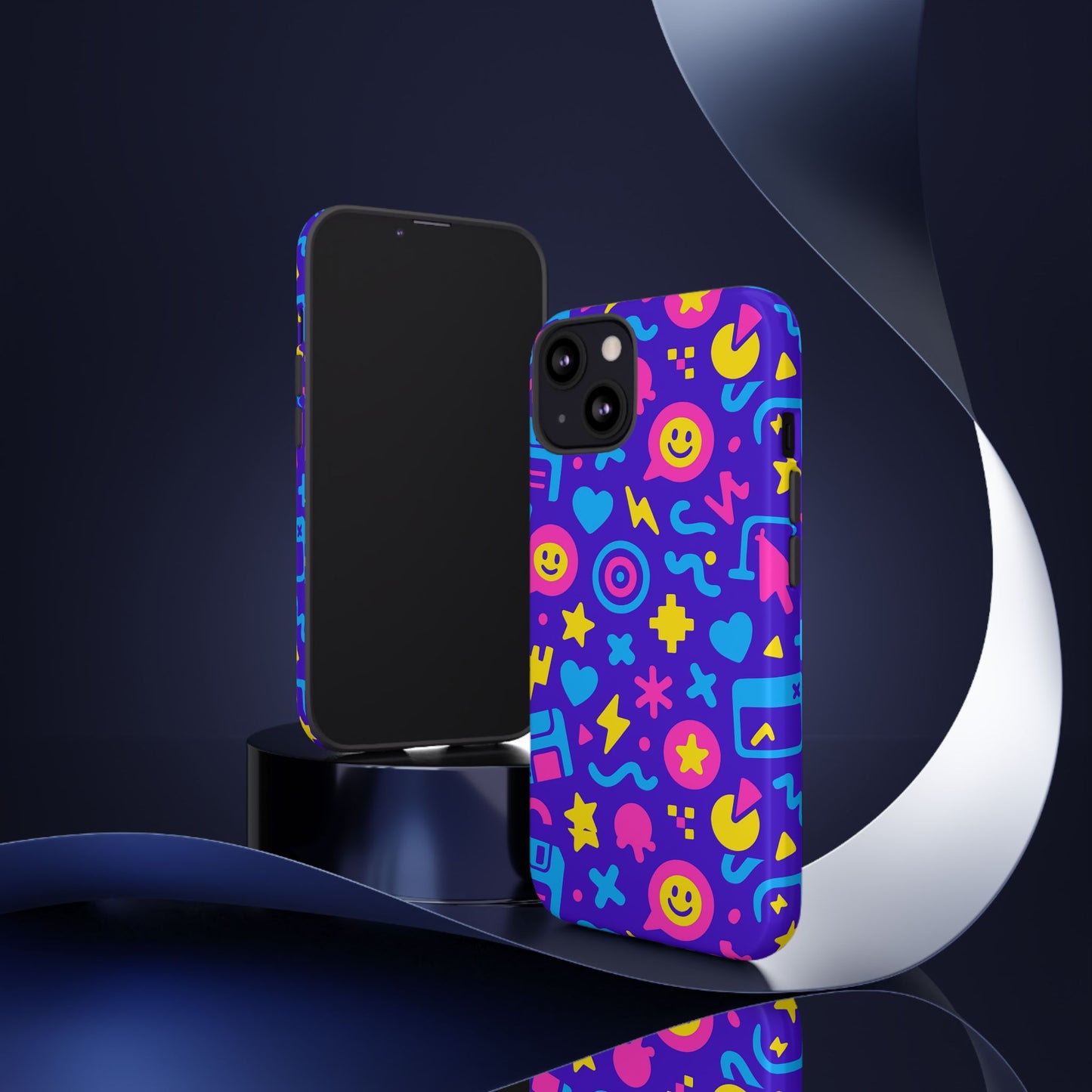 multicolor y2k protective phone case with 3d wrap design – fun and playful accessory compatible with iphone 13, 14, 15 & 16 – all models including pro, pro max & plus