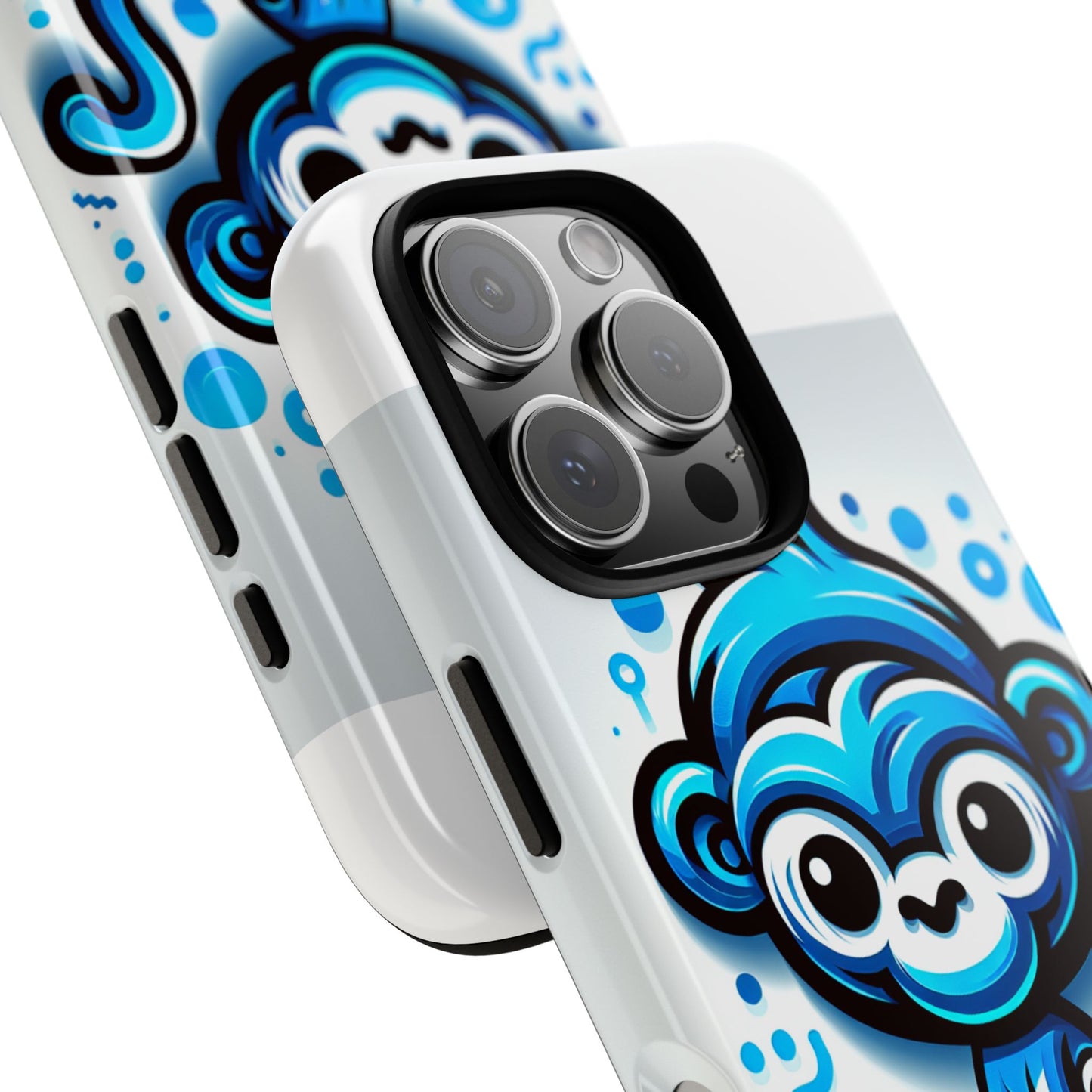 vibrant 3d wrap protective phone case with fun blue monkey design – stylish accessory for men and women – compatible with iphone 13, 14, 15 & 16 – all models including pro, pro max & plus