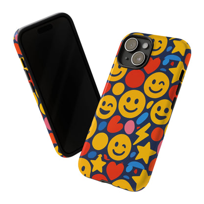 Multicolour 3D Emoji Phone Case for Stylish Protection – Fun and Playful Design for Kids and Young Adults Compatible with iPhone 13, 14, 15 & 16 – all models including Pro, Pro Max & Plus