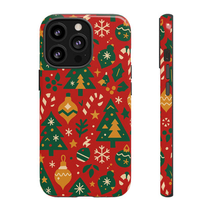 Multicolor 3D Wrap Protective Phone Case with Festive Holiday Design – Fun Retro Style for Smartphone Protection Compatible with iPhone 13, 14, 15 & 16 – all models including Pro, Pro Max & Plus