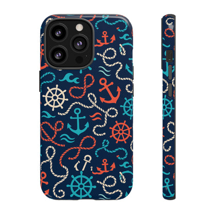 Nautical Themed 3D Wrap Protective Phone Case for Smartphones, Stylish Accessory for Everyday Use, Compatible with iPhone 13, 14, 15 & 16 – all models including Pro, Pro Max & Plus