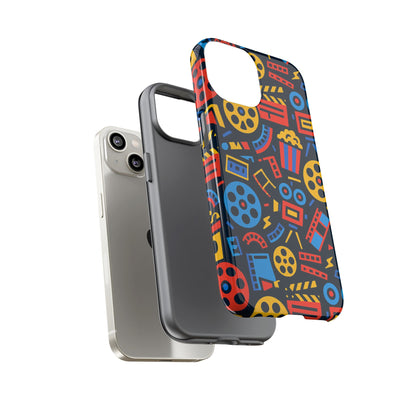 Vibrant 3D Film Reel Protective Phone Case for Unique Style and Robust Protection Compatible with iPhone 13, 14, 15 & 16 – all models including Pro, Pro Max & Plus