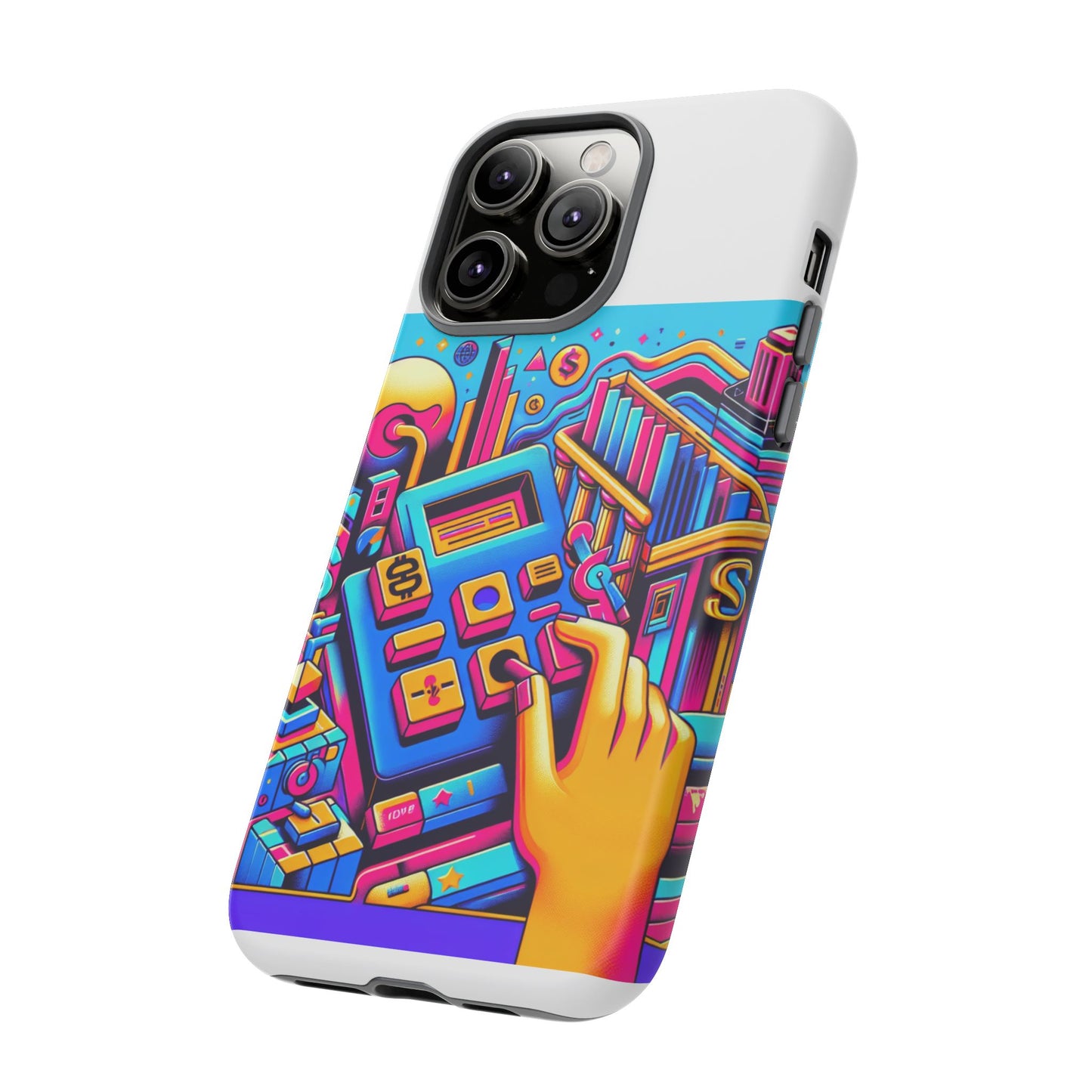 fantum finance dept protective phone case, 3d wrap design, durable silicone liner, uv protected, ideal gift for tech enthusiasts and anime lovers