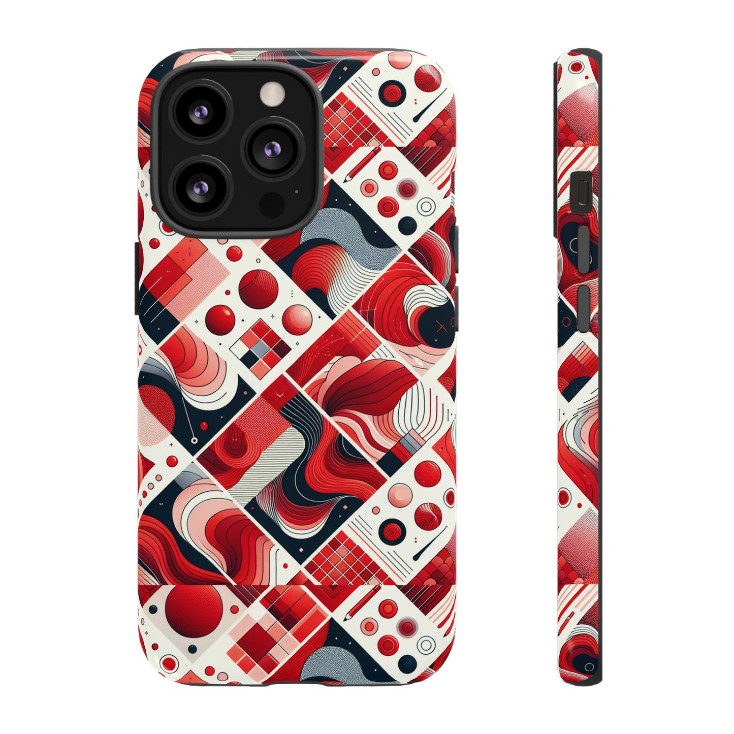 pattern image 7 vibrant 3d wrap phone case for anime and comic fans - bold geometric design for stylish protection compatible with iphone 13, 14, 15 & 16 – all models including pro, pro max & plus