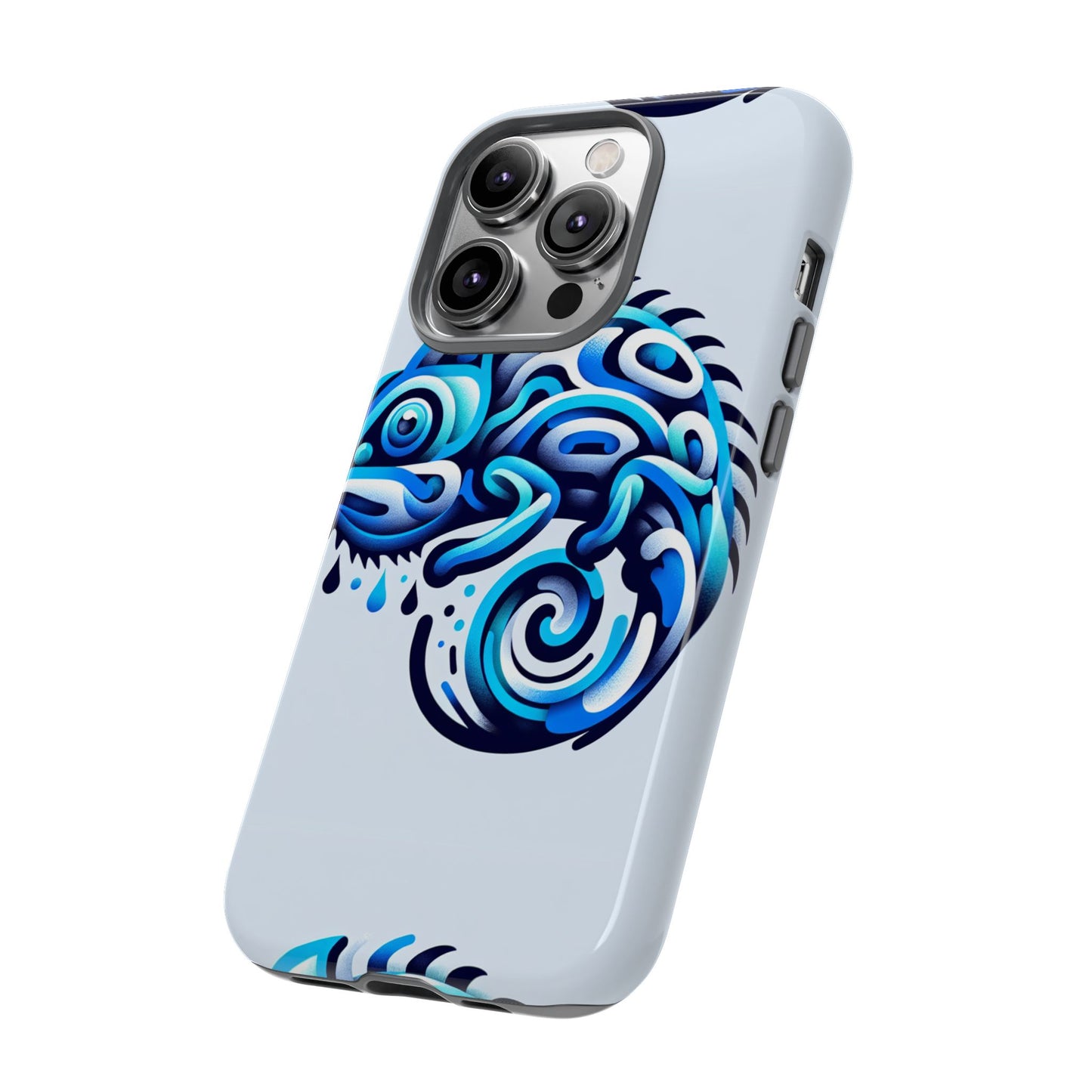 blue animal create 5 phone case with vibrant 3d wrap design, shock absorption, uv protection, for stylish and durable smartphone protection
