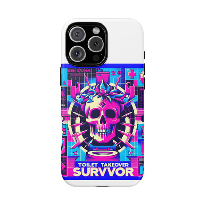 Toilet Takeover Survivor 3D Wrap Protective Phone Case for Anime and Comic Fans, Shock Absorbing TPU Silicone, UV Protected, Stylish Design, Gift for Birthdays and Holidays