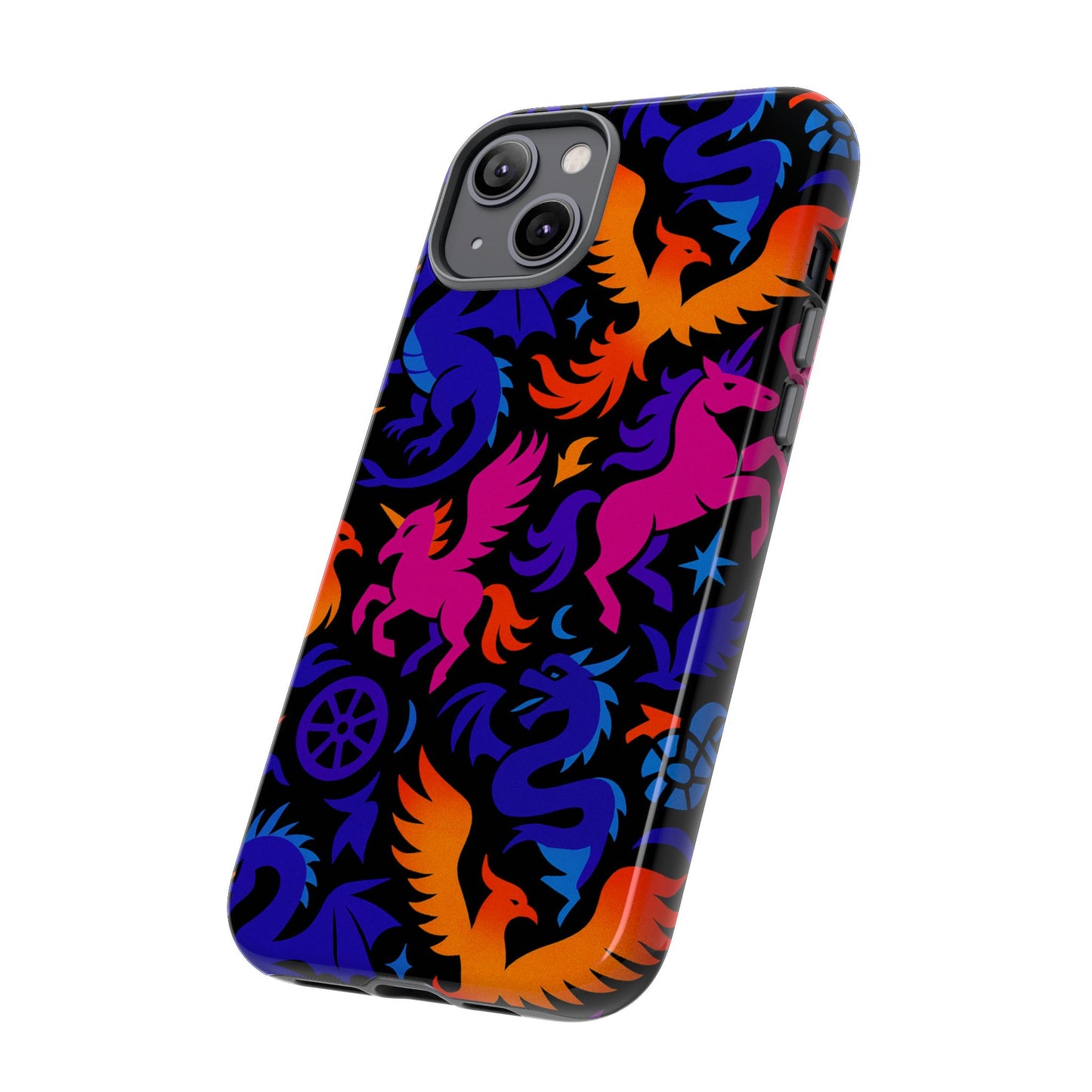 vibrant 3d fantasy design protective phone case for stylish protection compatible with iphone 13, 14, 15 & 16 – all models including pro, pro max & plus