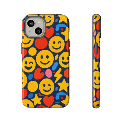 Multicolour 3D Emoji Phone Case for Stylish Protection – Fun and Playful Design for Kids and Young Adults Compatible with iPhone 13, 14, 15 & 16 – all models including Pro, Pro Max & Plus